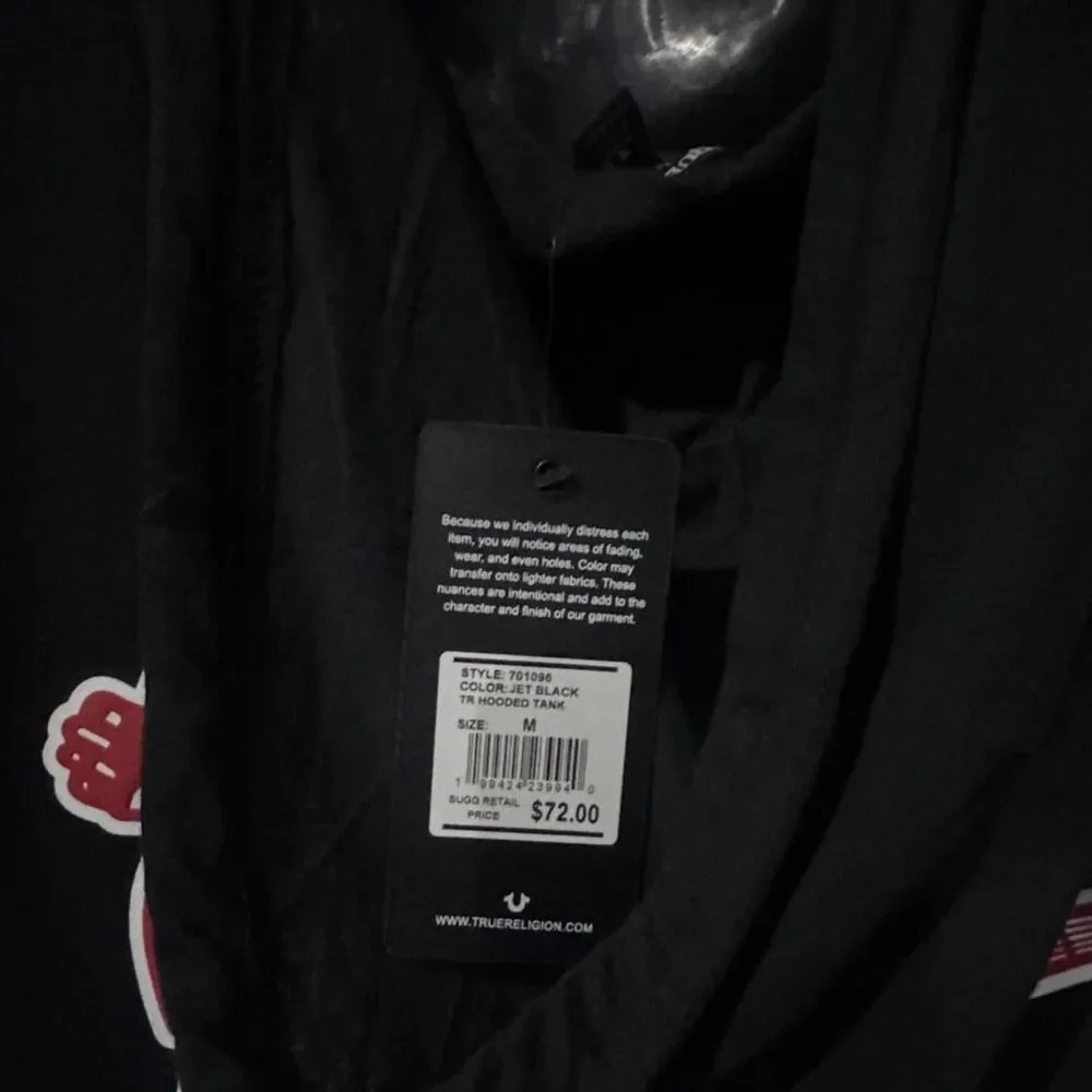 True-religion Men's Black and Grey Hoodie